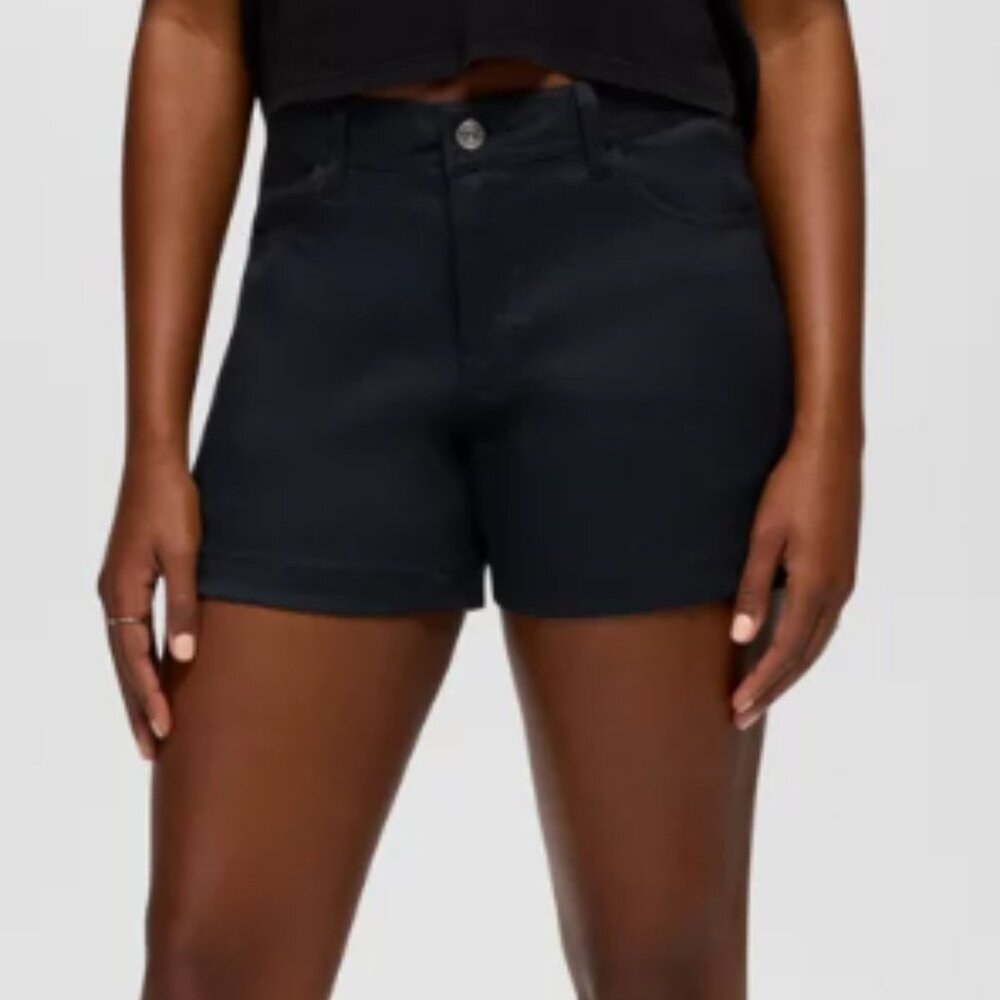 Prana Zion Halle Shorts Black Size 6 - 5" Inseam